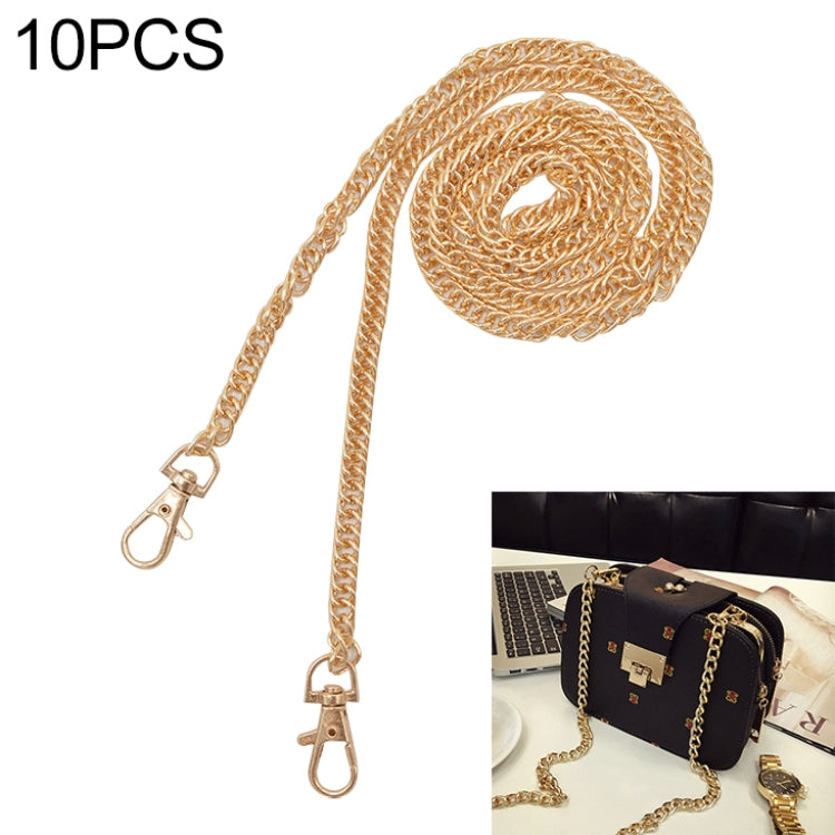 10 PCS Metal Chain Shoulder Bags Handbag Buckle Handle DIY Double Woven Iron Chain Belt