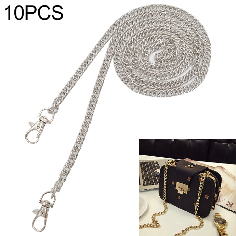 10 PCS Metal Chain Shoulder Bags Handbag Buckle Handle DIY Double Woven Iron Chain Belt