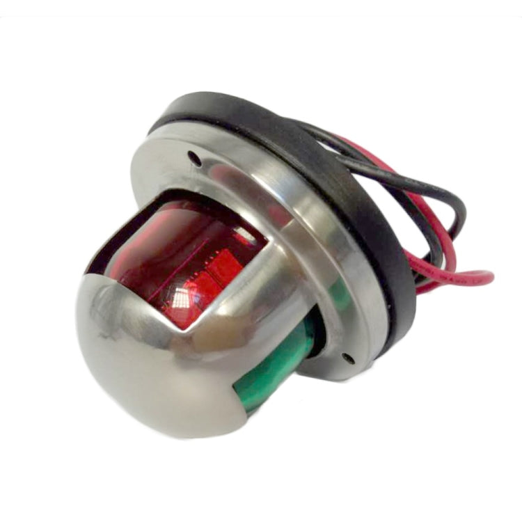 4W 12V IP65 Waterproof Stainless Steel Two-color Marine Signal Light Red and Green LED Lights-Reluova