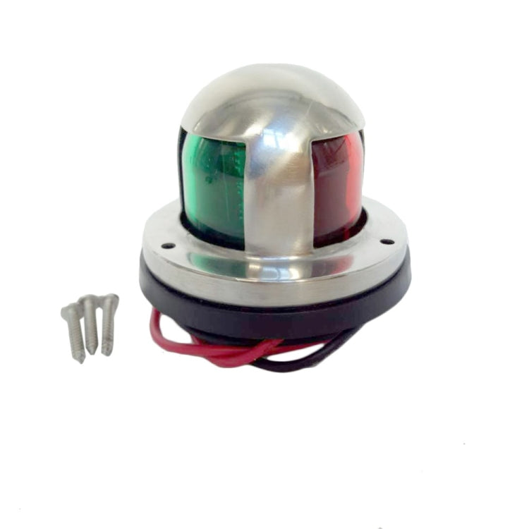 4W 12V IP65 Waterproof Stainless Steel Two-color Marine Signal Light Red and Green LED Lights-Reluova