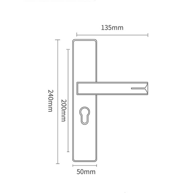 Mute Strong Magnetic Aluminum Alloy Interior Door Lock Door Bedroom Hardware Handle Lock Reluova