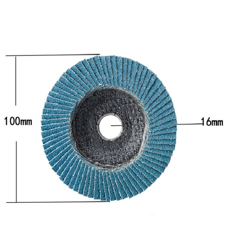 10 PCS 75 Iron Cover Blue Sand Hundred Impeller Zirconium Corundum Louver Grinding Tool