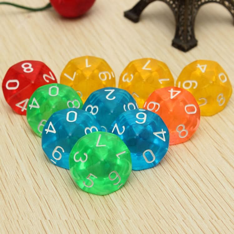 4 PCS Transparent Polyhedron Outdoor Bar Family Party Game Dice Reluova