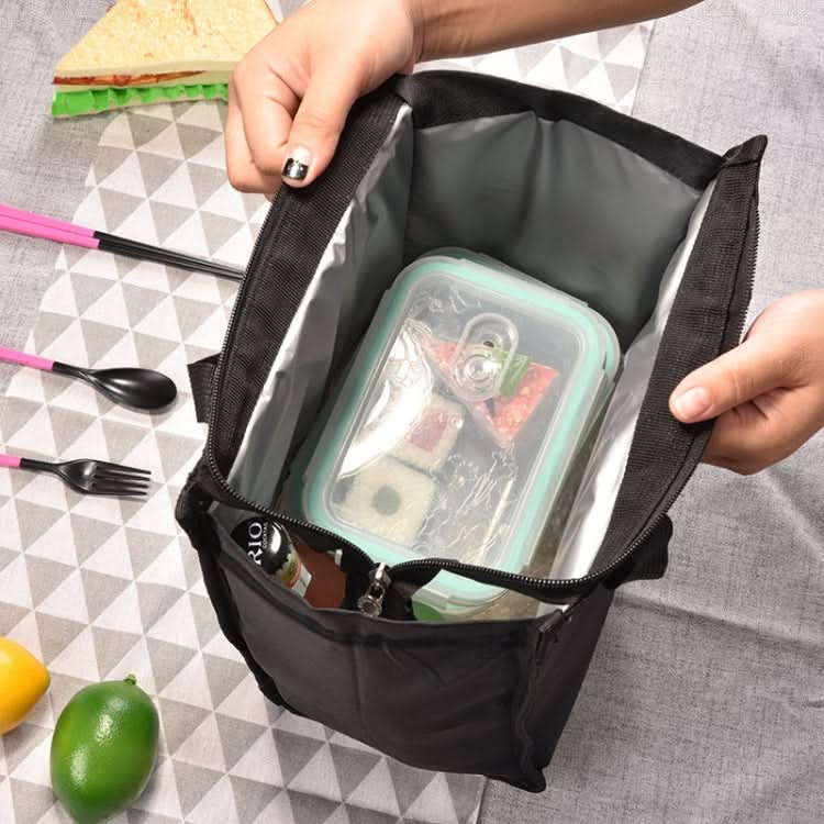 Black White Stripes Portable Thermal Lunch Bags for Women Kids Men Food Picnic Cooler Box Insulated Tote Bag Storage Container - Reluova