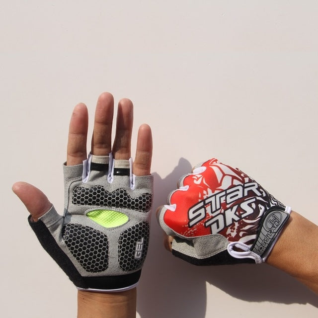 Cycling Shock Absorbing Anti-Slip Gloves Fitness Weight Lifting Training Half-finger Gloves