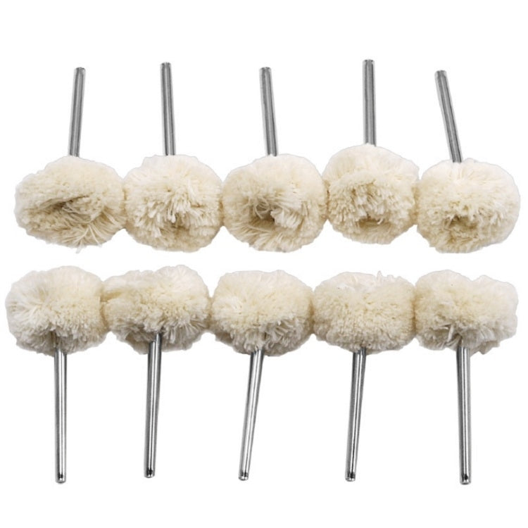 10 PCS/Set Wool Polishing Head Wool Polishing Wheel Electric Grinder Accessories