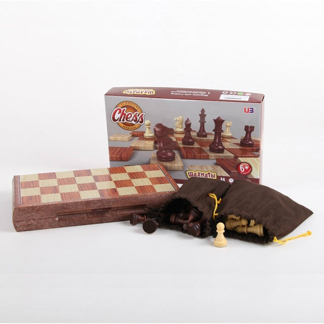 Wooden Folding Chess Board Game