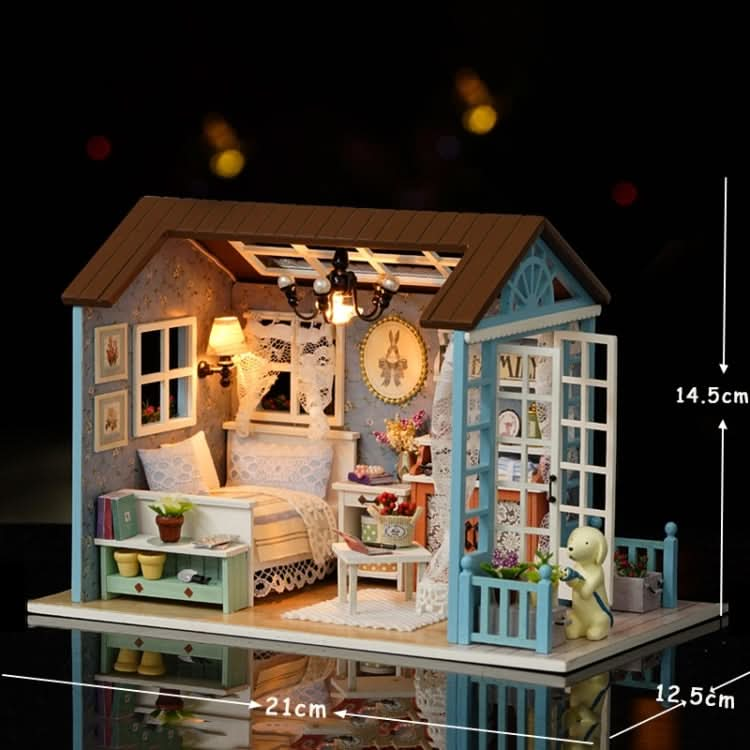 Cute Room Wooden House Furniture DIY Dollhouse Toys for Children Christmas and Birthday Gift Reluova