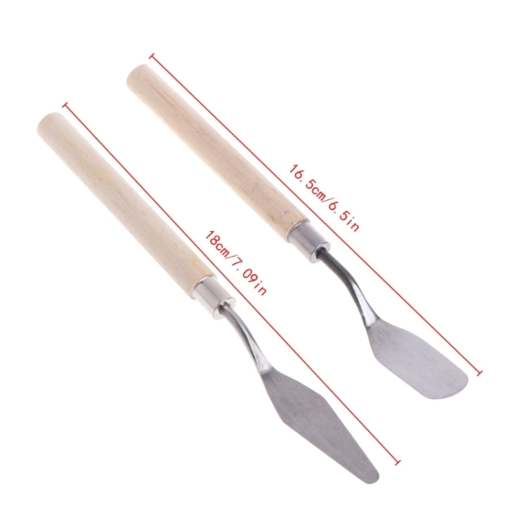 2Pcs Stainless Steel Palette Knife Spatula Scraper for Mixing Art Oil Painting My Store