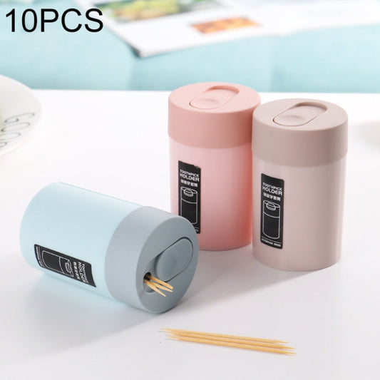 10 PCS Household Plastic Portable Toothpick Box Color / Style Random Delivery - Reluova