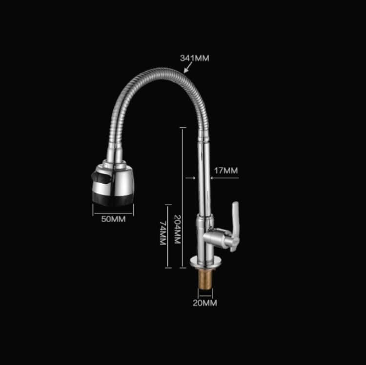 Kitchen Faucet Anti-splash Head Wash Basin Sink Universal Rotatable Faucet Full Copper Joint - Reluova