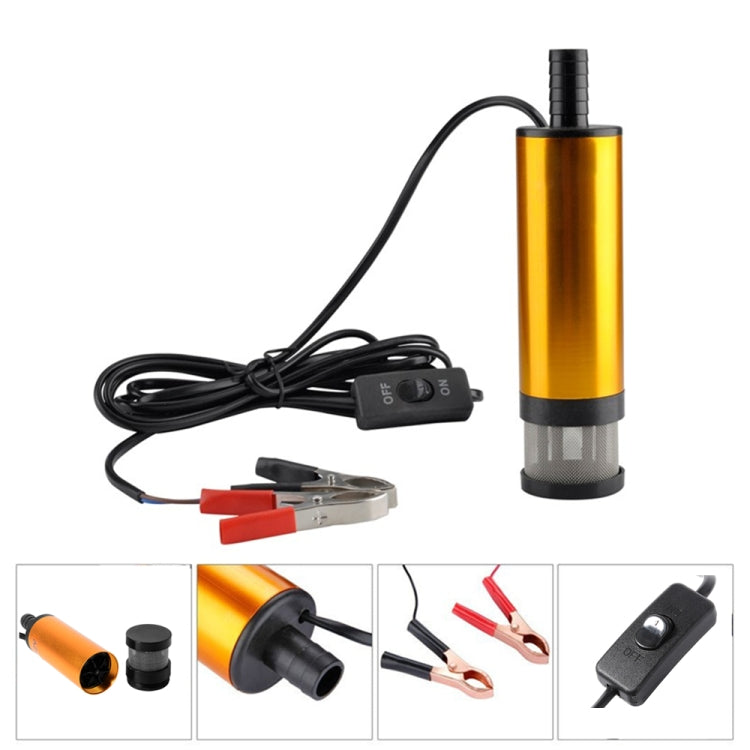 12V Car Electric Submersible Pump Diesel Fuel Water Oil Transfer Submersible Pump with On/Off Switch