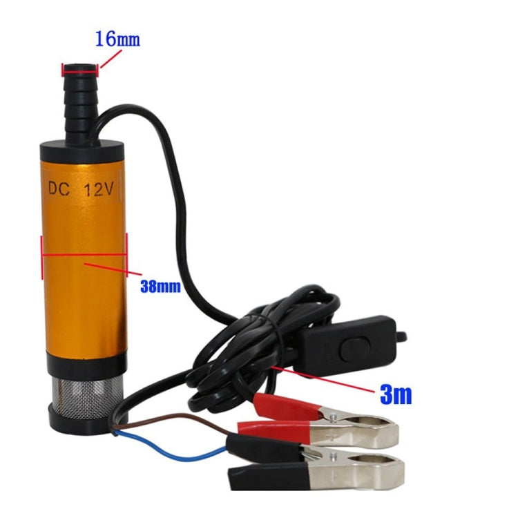 12V Car Electric Submersible Pump Diesel Fuel Water Oil Transfer Submersible Pump with On/Off Switch