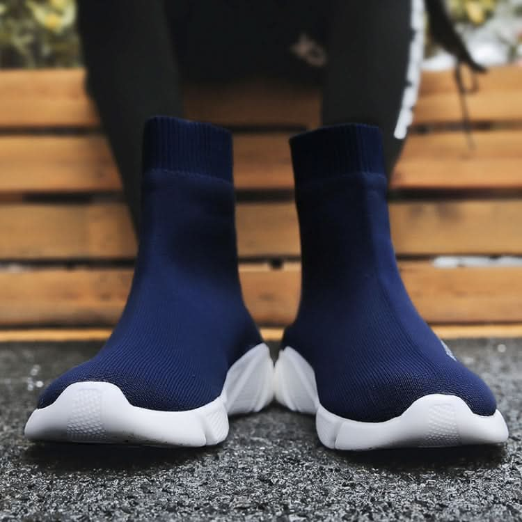 Knit Upper Breathable Sport Sock Boots Chunky Sneakers High Top Running Shoes for Men /  Women Reluova