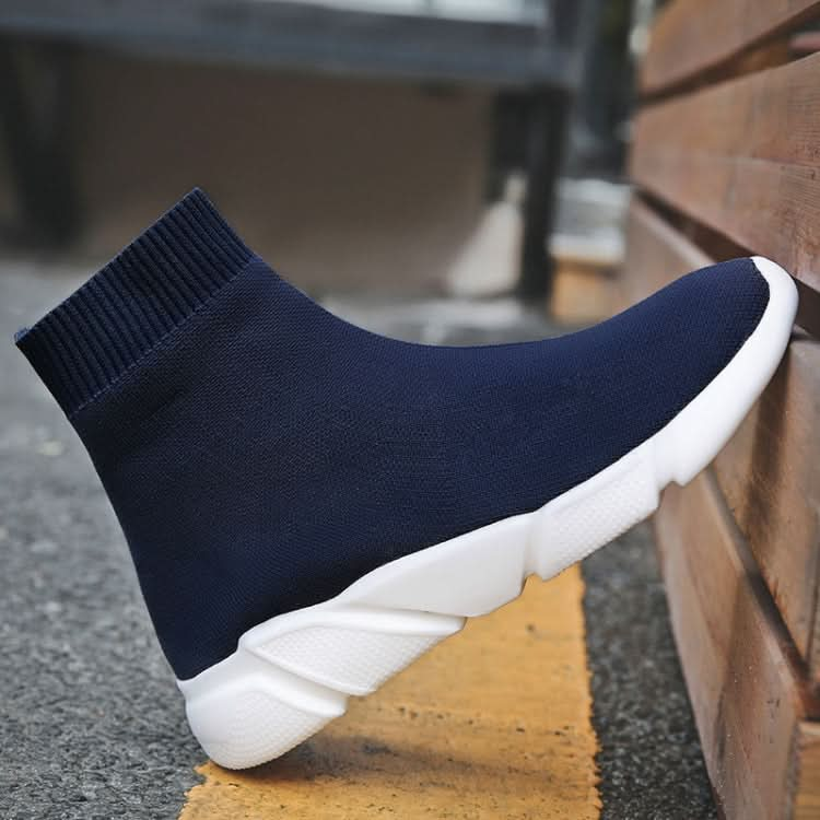 Knit Upper Breathable Sport Sock Boots Chunky Sneakers High Top Running Shoes for Men /  Women Reluova