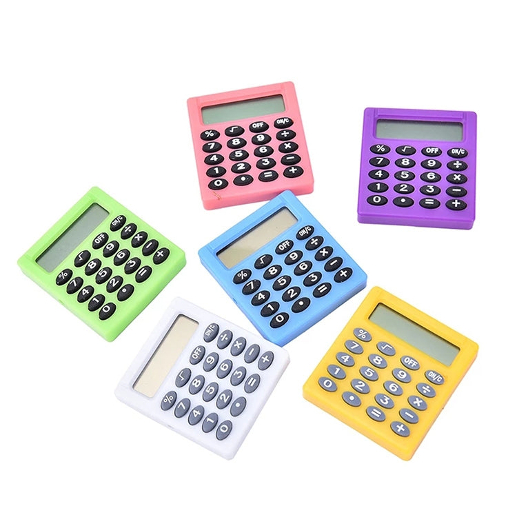 Pocket Cartoon Mini Calculator Candy Colors Handheld Coin Batteries Calculation Tool My Store