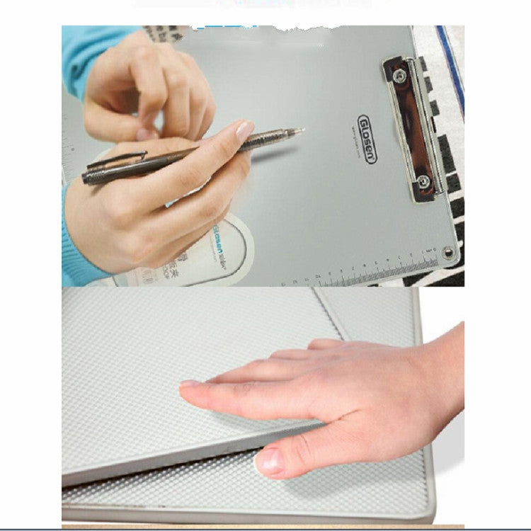 A4 Aluminum Clipboard Writing Pad Folder School Office Stationery Supplies, Size: 31.5x22.5cm My Store