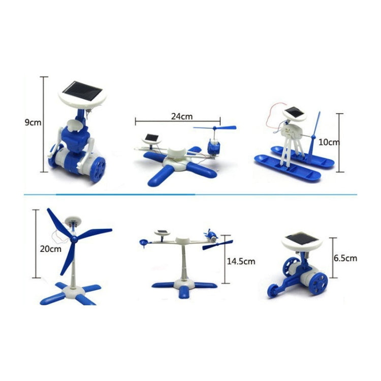 3PCS DIY Solar Puzzle Toys 6 in 1 Educational Solar Power Kits Novelty Solar Robots for Kids Reluova