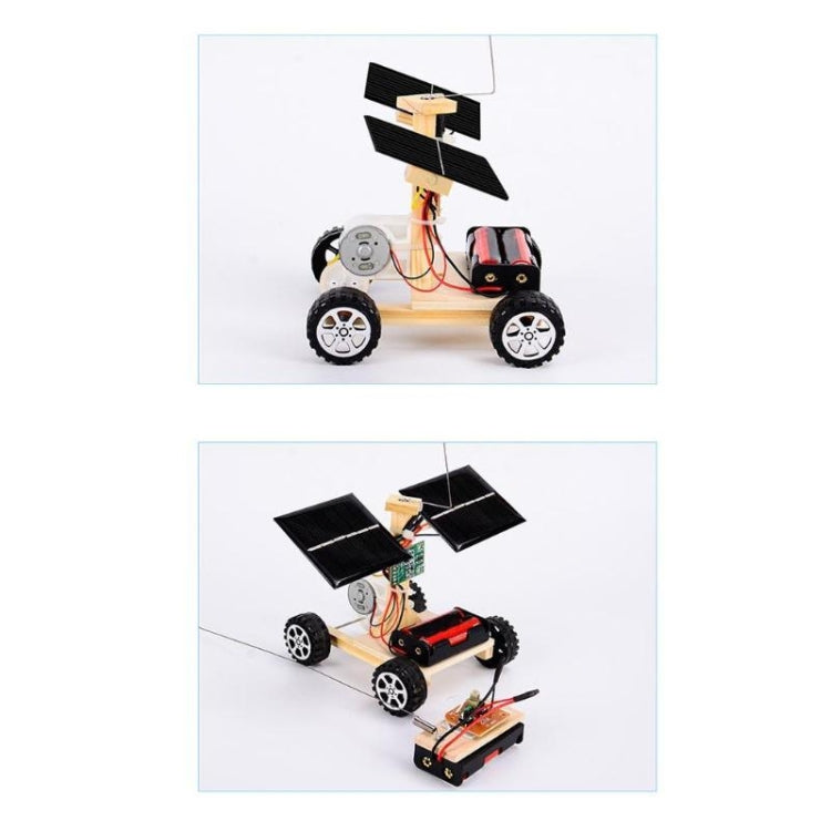 DIY Mini Wooden Car Wireless Remote Control Vehicle Model Kids Toys