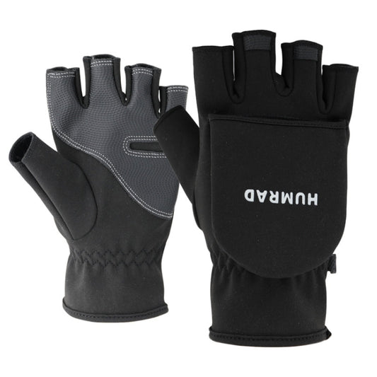 HUMRAO Winter Half-Finger Flip Cover Warm Gloves For Outdoor Sports Skiing And Cycling Reluova