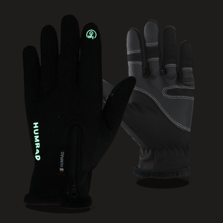 HUMRAO Outdoor Riding Fleece Warm Non-Slip Touch Screen Gloves Ski Motorcycle Gloves Reluova