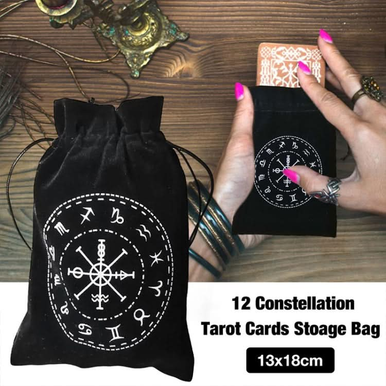 Velvet Pentagram Tarot Card Bag Home Mini Drawstring Package