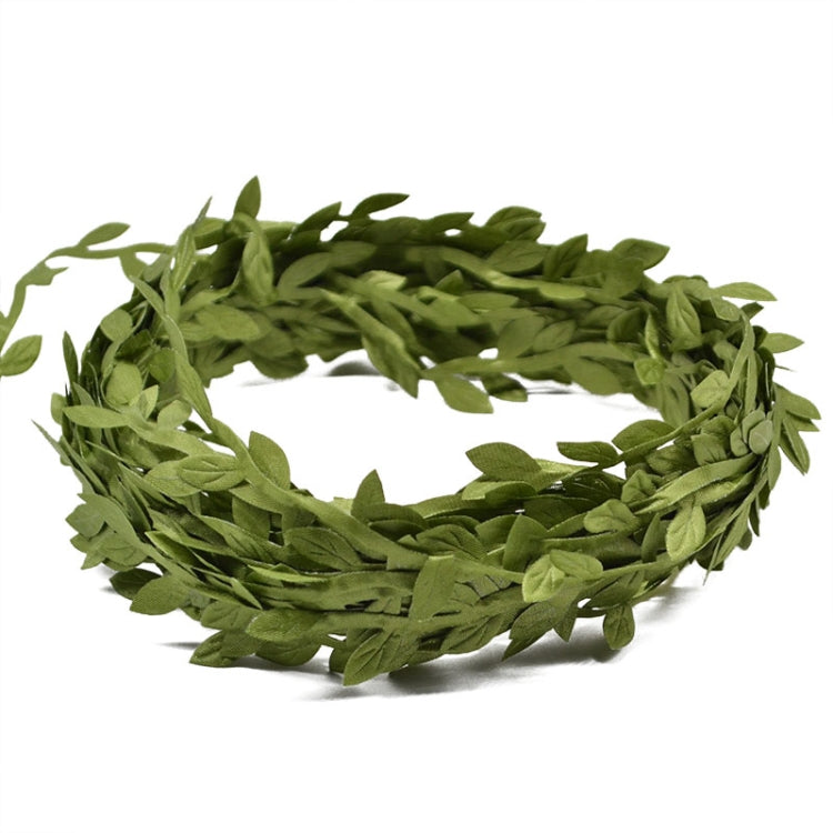 2 PCS Cloth Leaf Garland Decoration Accessories Green Leaf Cane Leaf Simulation DIY Garland Material-Reluova