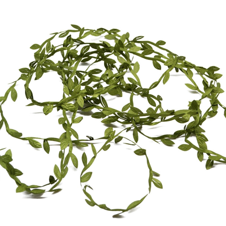 2 PCS Cloth Leaf Garland Decoration Accessories Green Leaf Cane Leaf Simulation DIY Garland Material-Reluova