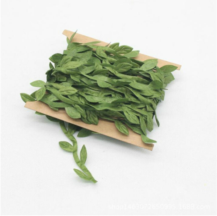 2 PCS Cloth Leaf Garland Decoration Accessories Green Leaf Cane Leaf Simulation DIY Garland Material-Reluova