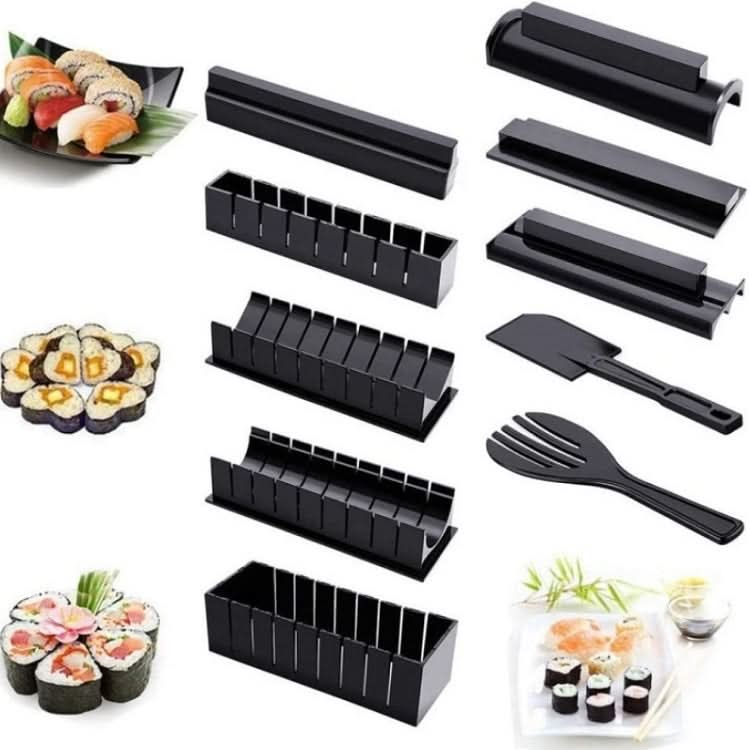 10 PCS/Set DIY Sushi Seaweed Rice Ball Making Mold - Reluova 