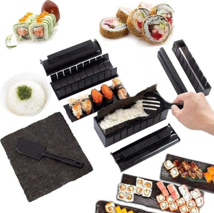 10 PCS/Set DIY Sushi Seaweed Rice Ball Making Mold - Reluova 