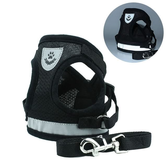 Adjustable Polyester Mesh Reflective Vest Lead Leash for Pet Dog - Reluova