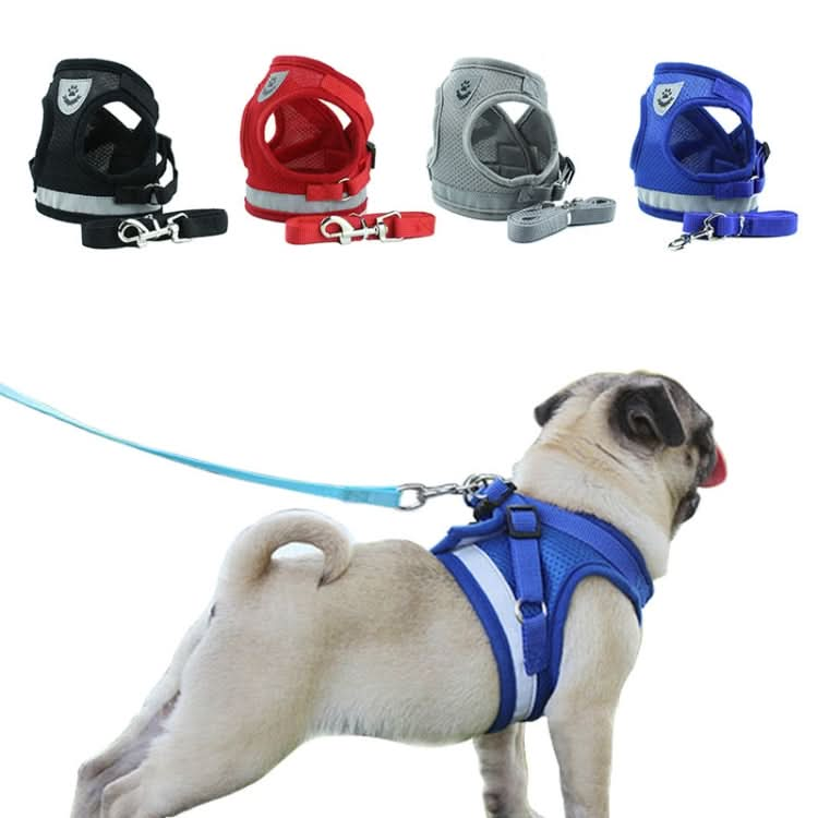 Adjustable Polyester Mesh Reflective Vest Lead Leash for Pet Dog - Reluova