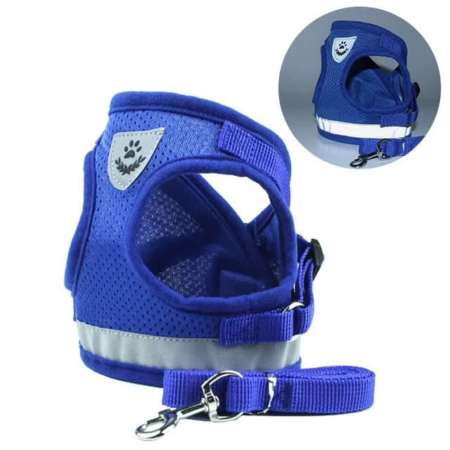 Adjustable Polyester Mesh Reflective Vest Lead Leash for Pet Dog - Reluova