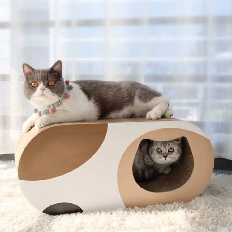 Cat Nest Wear-resistant Corrugated Cat Scratch Board Cat Toy Tunnel - Reluova