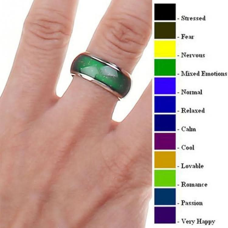 Fine Jewelry Mood Ring Color Change Emotion Feeling Mood Ring Changeable Band Temperature Ring Reluova