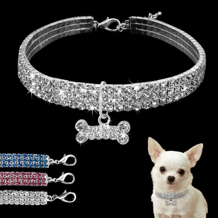 Bling Rhinestone Dog Collar Crystal Puppy Chihuahua Pet Dog Collars Leash For Small Dogs Mascotas Accessories - Reluova