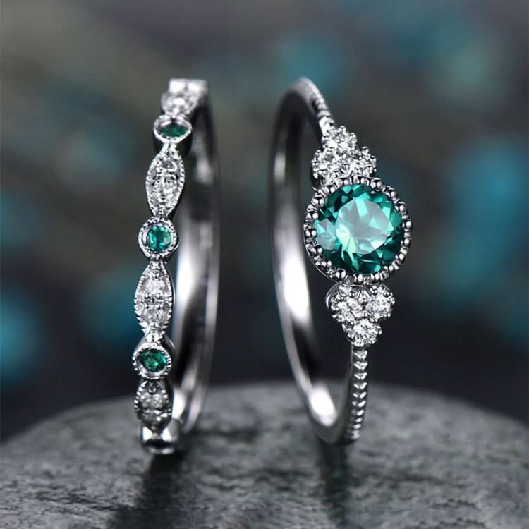 2 PCS/Set Women Fashion Zircon Gemstone Ring-Reluova