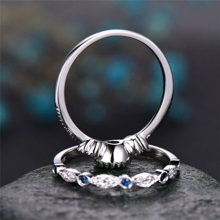 2 PCS/Set Women Fashion Zircon Gemstone Ring-Reluova