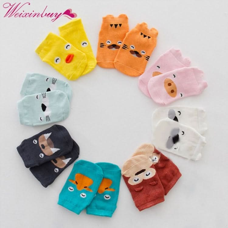 3 Pairs Small Infant Socks Little Ears Cotton Socks Kids Baby Cartoon Pattern Anti-slip Socks-Reluova