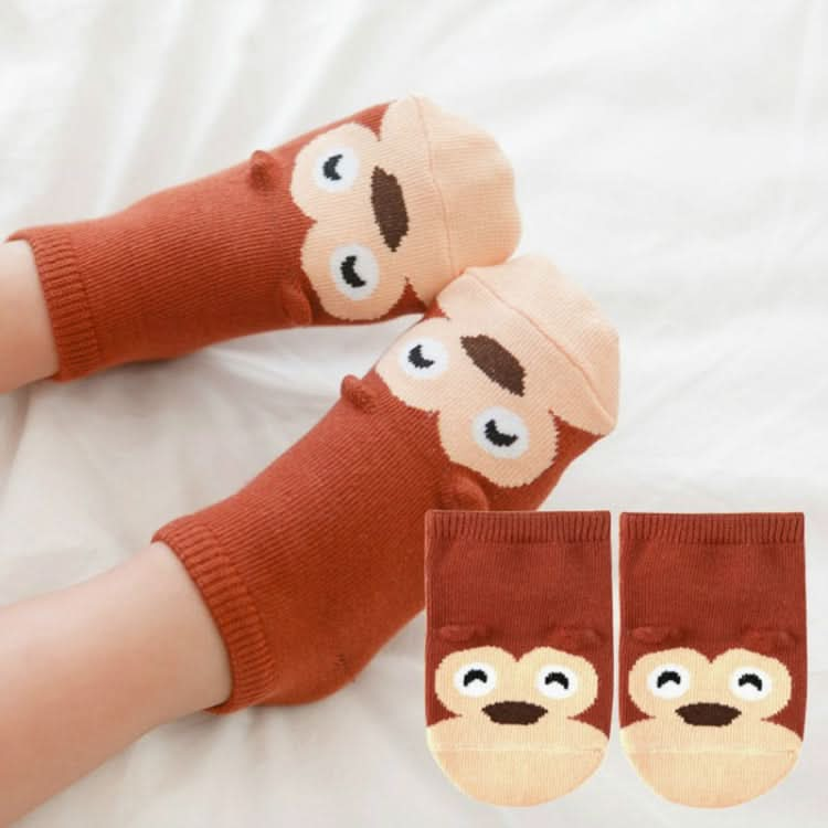 3 Pairs Small Infant Socks Little Ears Cotton Socks Kids Baby Cartoon Pattern Anti-slip Socks-Reluova