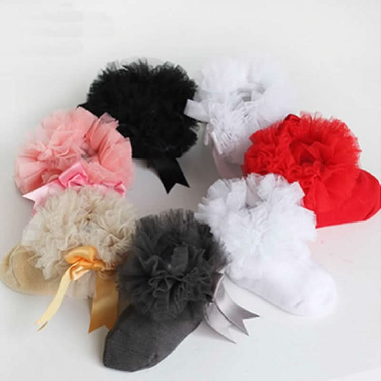 3 Pairs Bow Lace Socks Baby Cotton Ankle Socks-Reluova