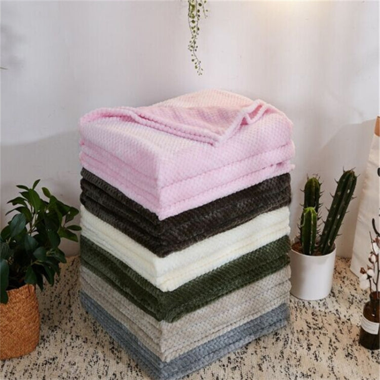 Thicken Solid Color Mesh Pineapple Flannel Blanket Coral Fleece Air Conditioning Sofa Cover Winter Warm Sheets Easy Wash Faux Fur Blankets, Series 1 My Store