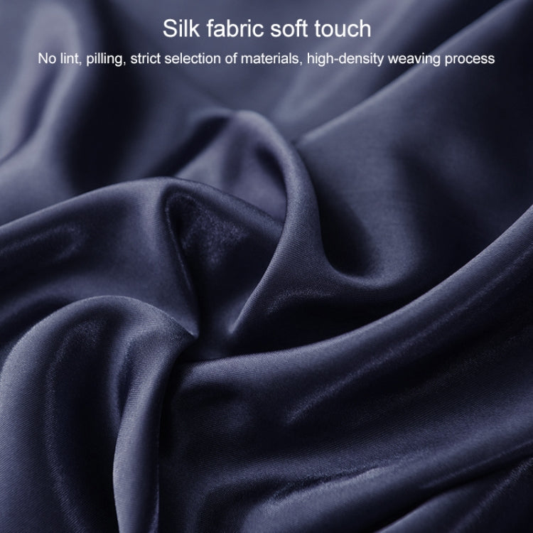 Home Ice Silk Simulation Silk Four-Piece Pillowcase Flat Sheet Fitted Sheet Set, Series 1 My Store