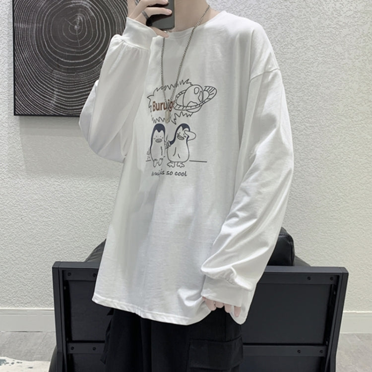 Long-Sleeved T-Shirt Cartoon Printing Loose Sweathershirt  Base Shirt