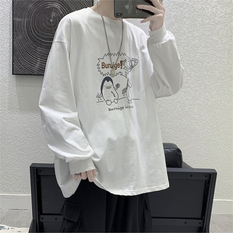 Long-Sleeved T-Shirt Cartoon Printing Loose Sweathershirt  Base Shirt