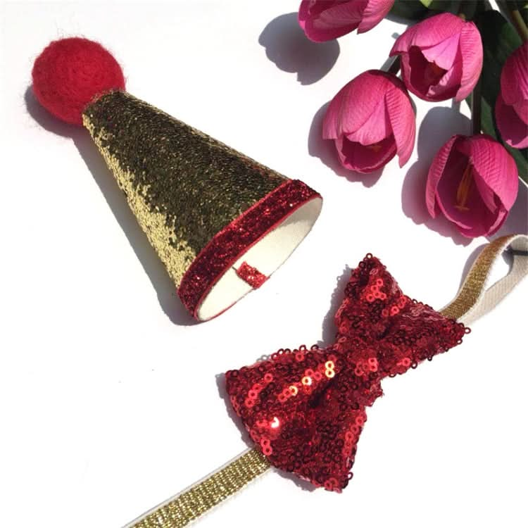 Pets Sequined Bows Hat Christmas Decorations Supplies - Reluova