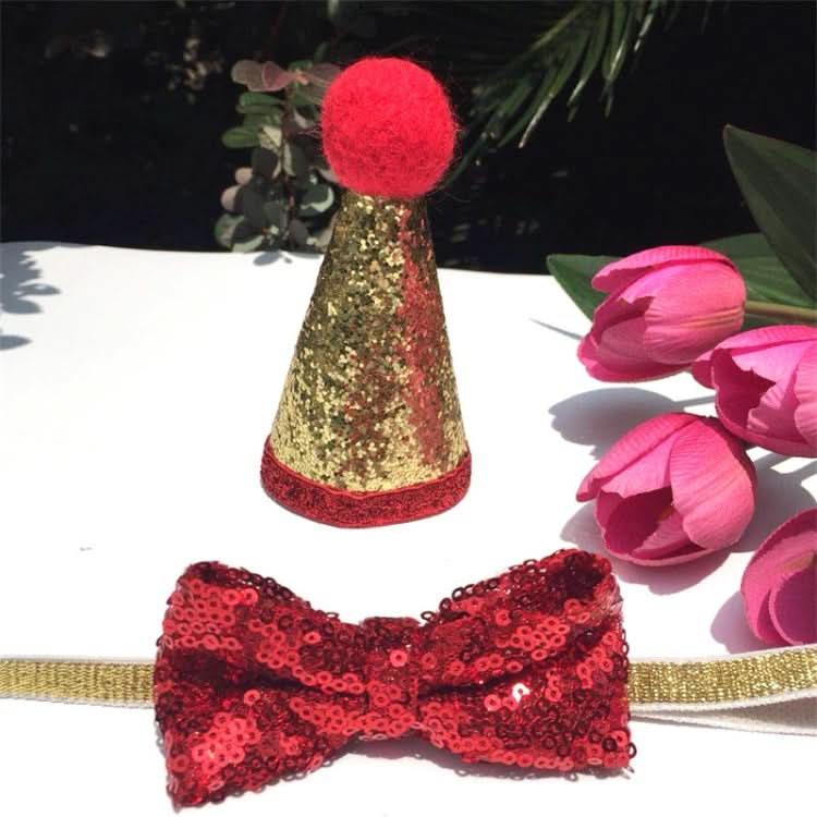 Pets Sequined Bows Hat Christmas Decorations Supplies - Reluova