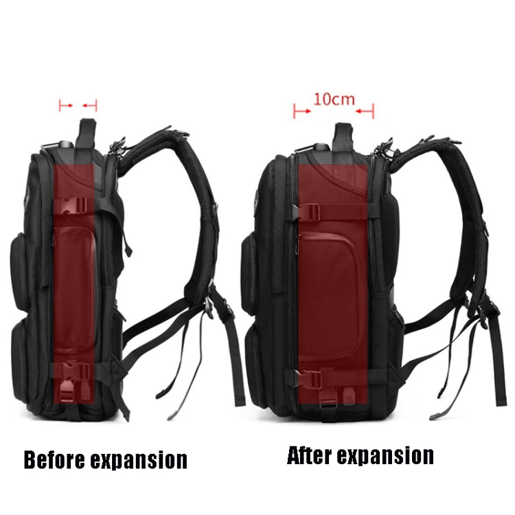 Ozuko 9309 Multifunctional Anti-theft Large Capacity Waterproof Outdoor Travel Backpack with External USB Charging Port