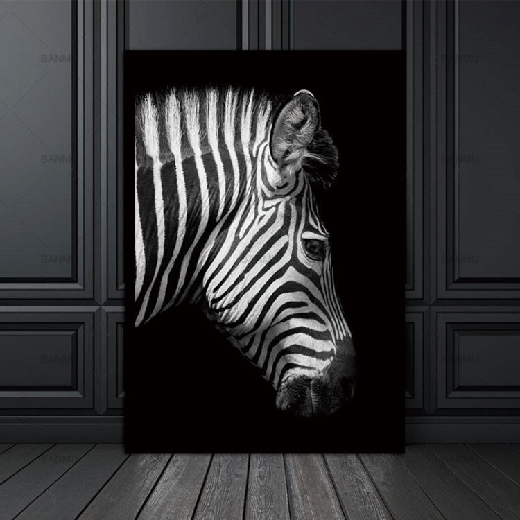 Simple Black and White Animal Decoration Painting Study Living Room Sofa Background Wall Painting Without Frame My Store